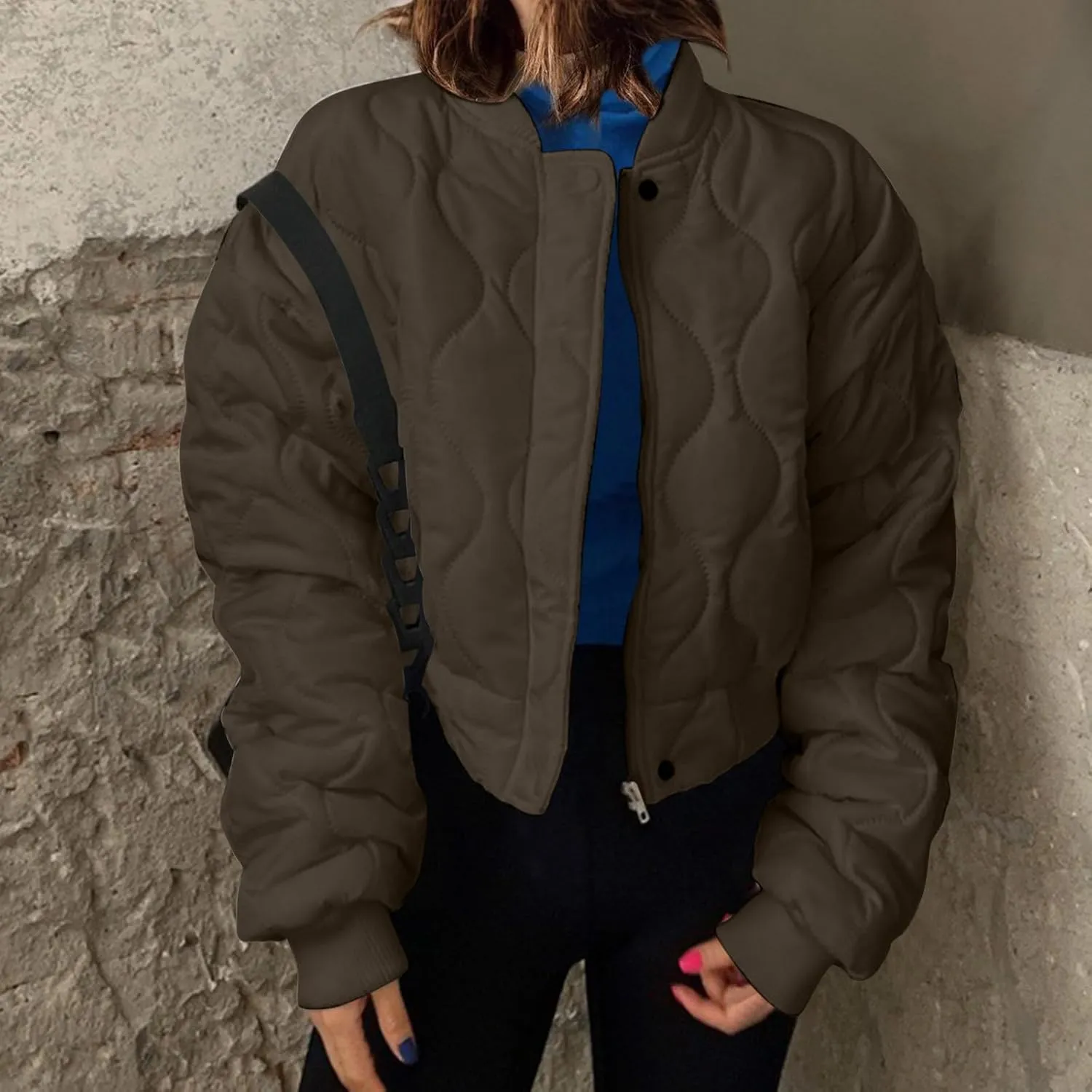 Women's Down Jackets Thicken Lightweight Parkas Solid Winter Coats Womens Fashion Versatile Outerwear with Pockets
