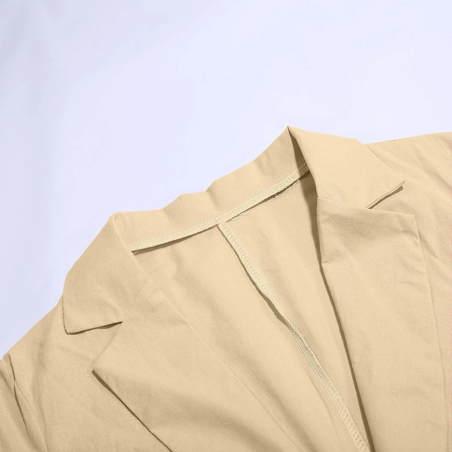 Women's Elegant 3/4 Sleeve Blazers,Slim Fit Workwear Suit Jackets Fall Fashion Single Breasted Open Front Cardigans