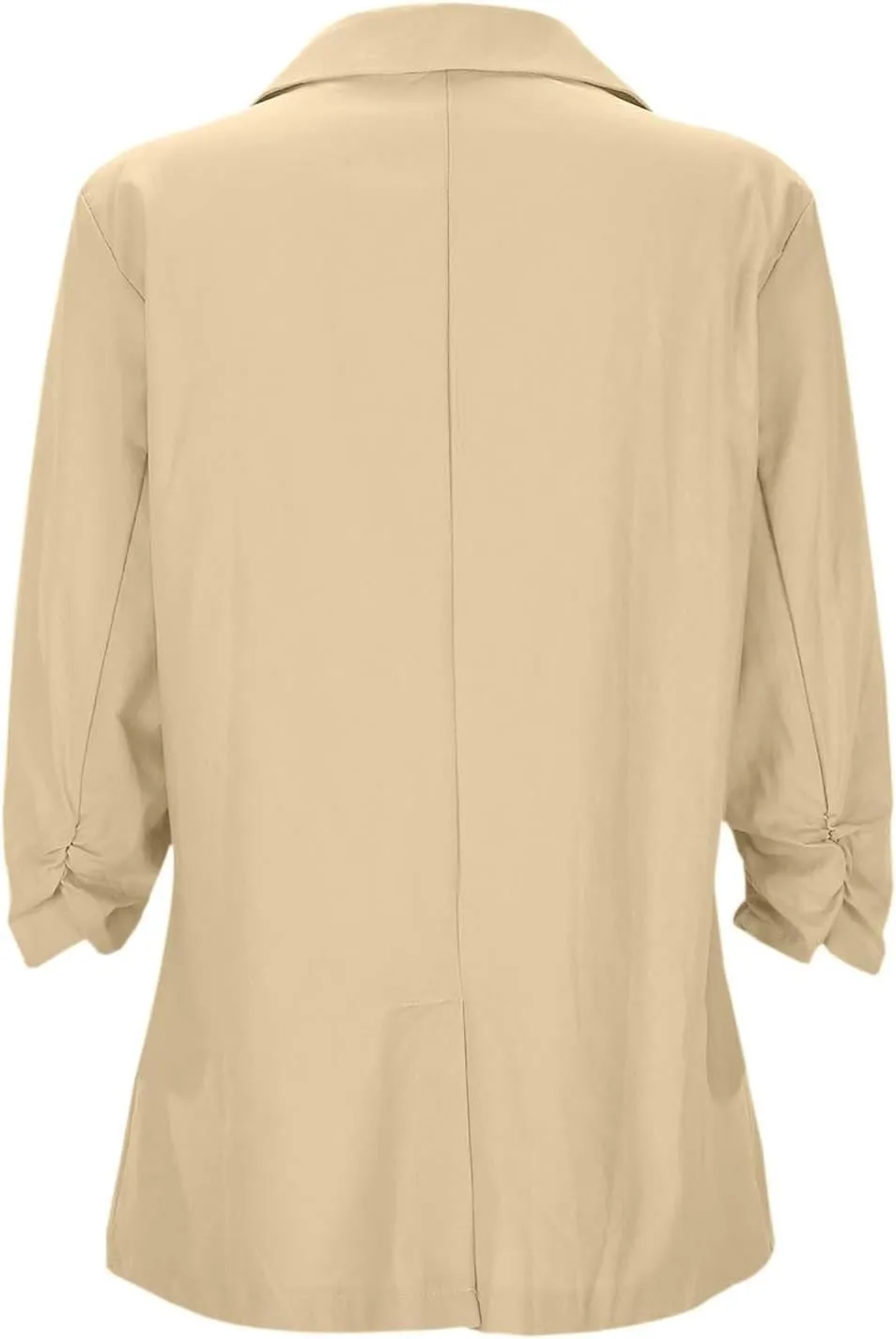 Women's Elegant 3/4 Sleeve Blazers,Slim Fit Workwear Suit Jackets Fall Fashion Single Breasted Open Front Cardigans