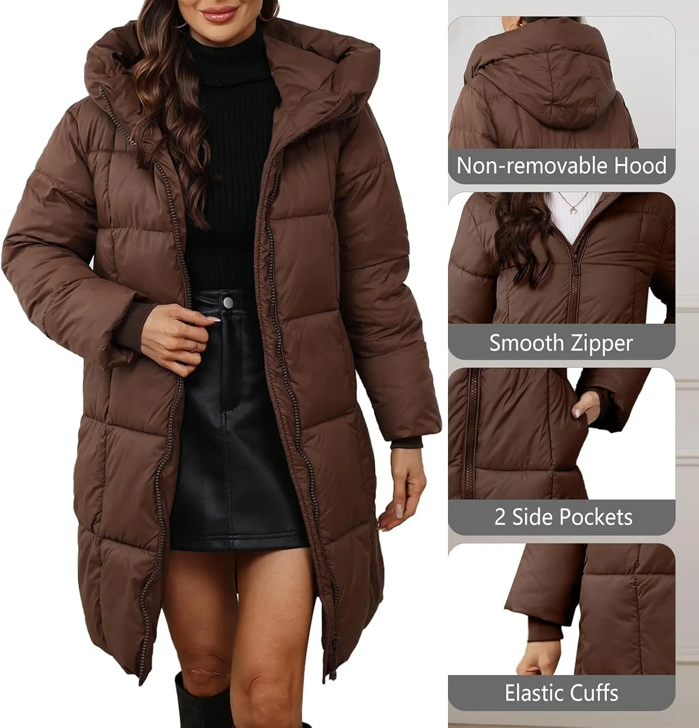Womens Fall Winter Wool Coats Cute Graphic Long Sleeve Wool Lined Jacket Coat Winter Classic Outwear Coats