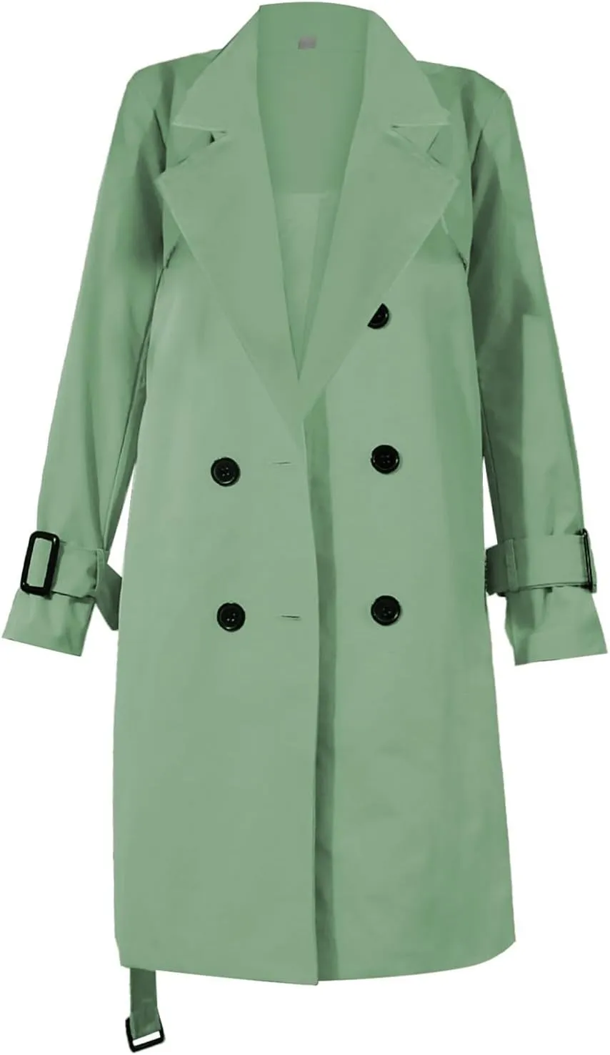 Womens Jackets Casual Single Breasted Hooded Jacket Lapel Neck Long Sleeve Solid Color Trench Coat for Women 2025