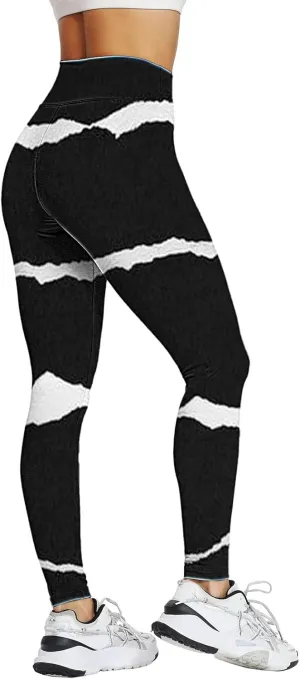 Womens Leggings Print High Waist Pants for Womens Tights Compression Yoga Fitness High Waist Leggings