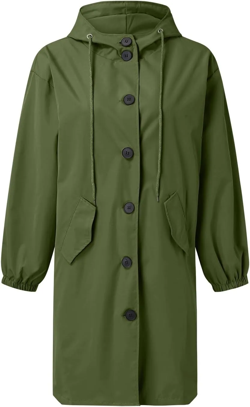 Womens Long Coat Classic Open Front Zip Up Casual Winter Wool Blend Over Pea Coats Long Jackets