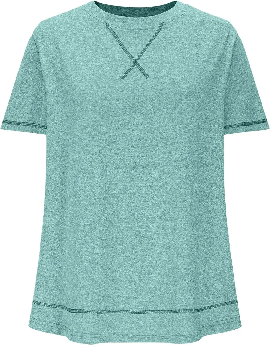 Women's Plus Size Plain Shirts Oversized Casual Summer Tops Crewneck Blouses Comfort Short Sleeve Tunic Tees