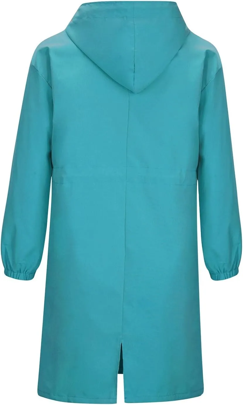 Women's Trench Coat Long Single-Breasted Rain Jacket Spring Fall Fashion Windbreaker Classic Lapel Overcoat Outerwear