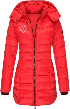 Women's Waterproof Long Puffer Jacket Womens Plus Size Thickened Quilted Down Jacket Warm Winter Coat with Hood