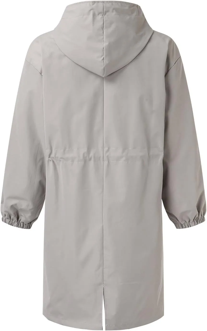 Women's Winter Casual Single Breasted Long Wool Coat Formal Office Wool Overcoat