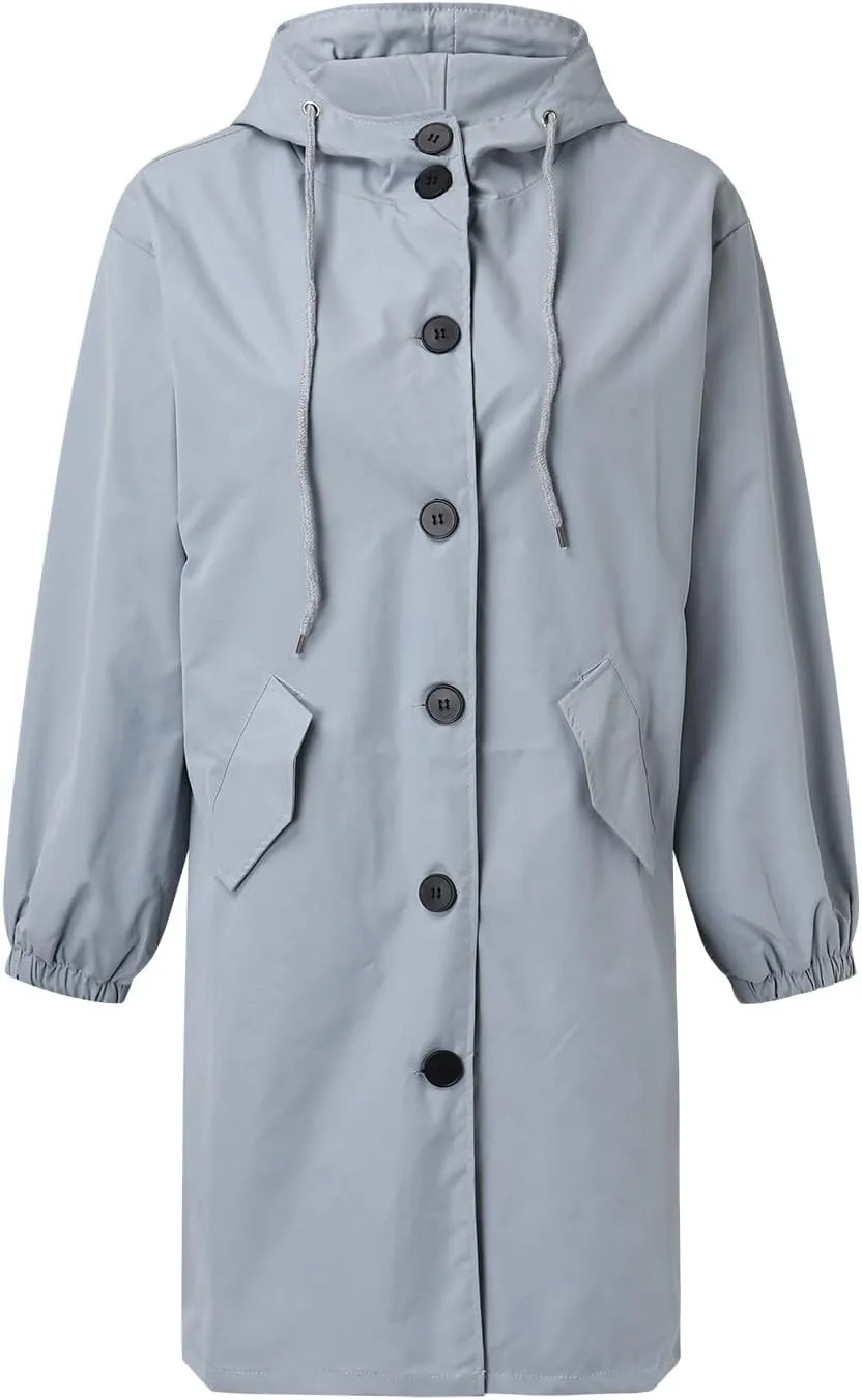 Women's Winter Casual Single Breasted Long Wool Coat Formal Office Wool Overcoat