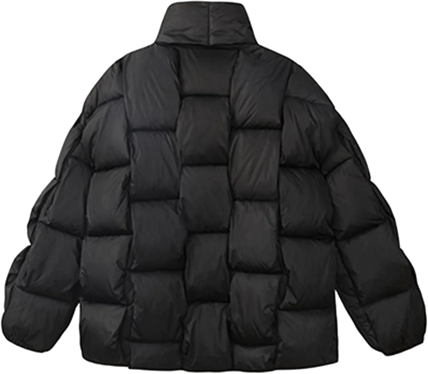 Women's Winter Coat Thicken Puffer Padded Quilted Lapel Down Jacket Outdoor Warm Lightweight Casual Zipper Parka Outwear