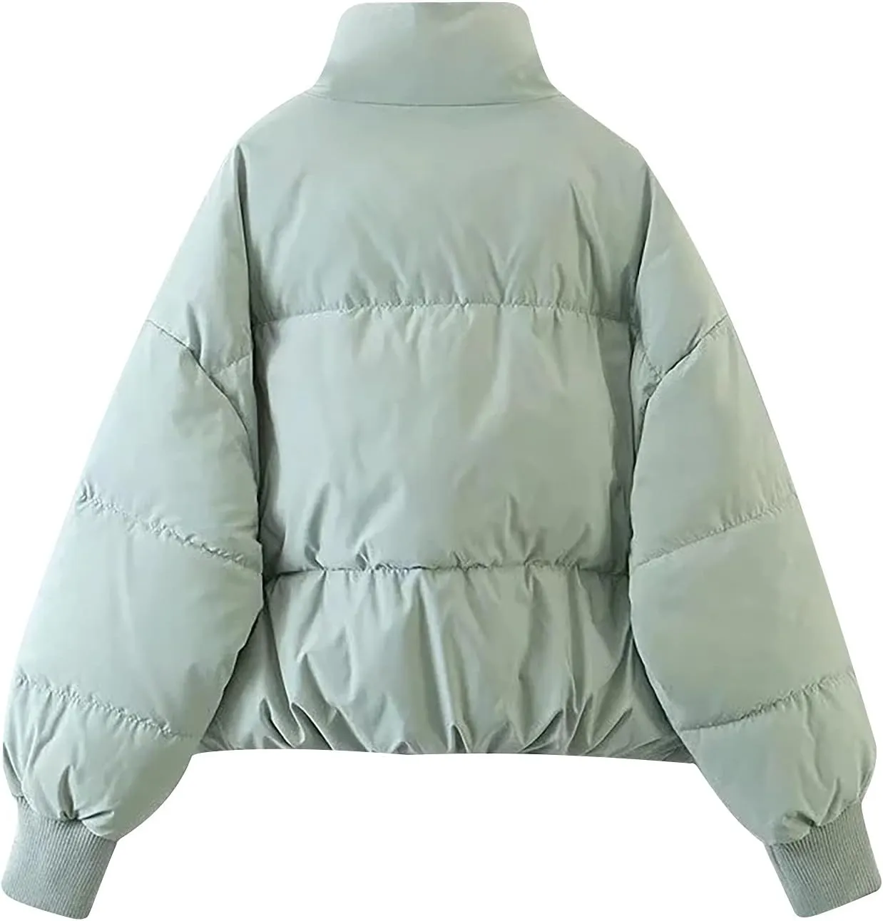 Women's Winter Puffer Coat Thicken Padded Down Jacket Outdoor Shearling Warm Quilted Casual Zipper 2024 Trendy Parka Outwear