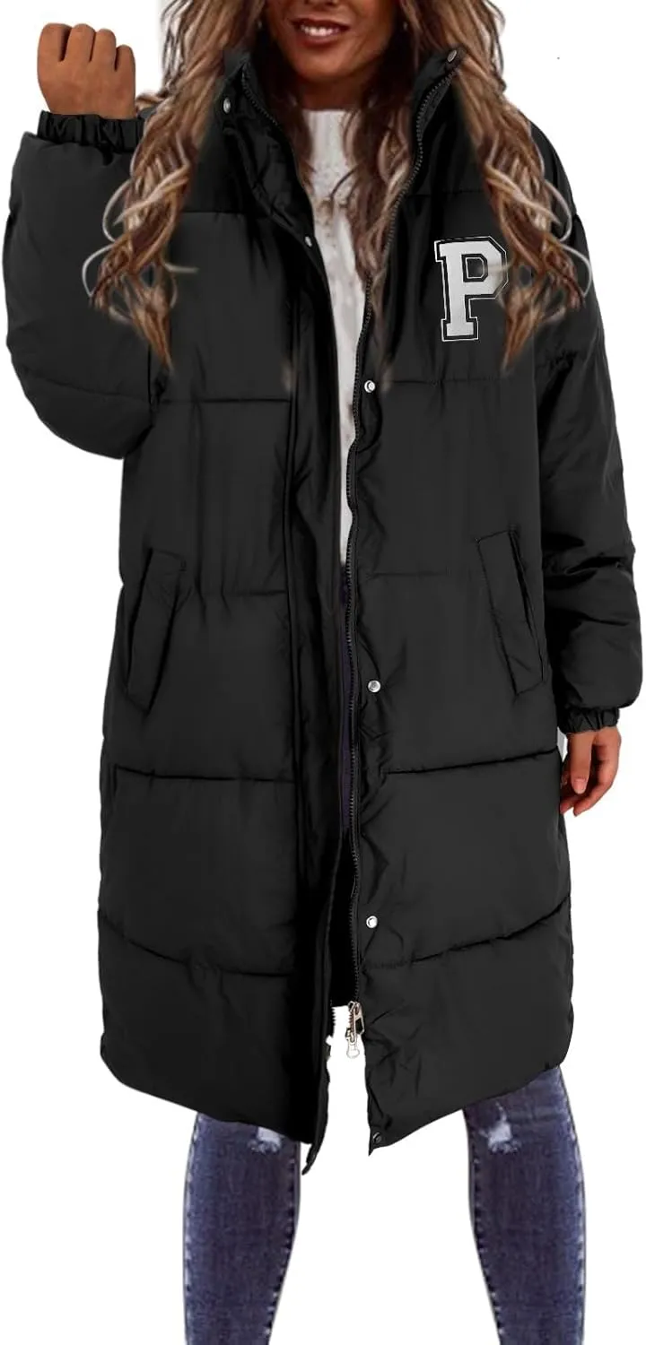 Women's Winter Thickened Down Jackets Long Quilted Puffer Warm Coats Loose Casual Trendy Outerwear