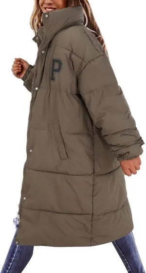 Women's Winter Thickened Down Jackets Long Quilted Puffer Warm Coats Loose Casual Trendy Outerwear