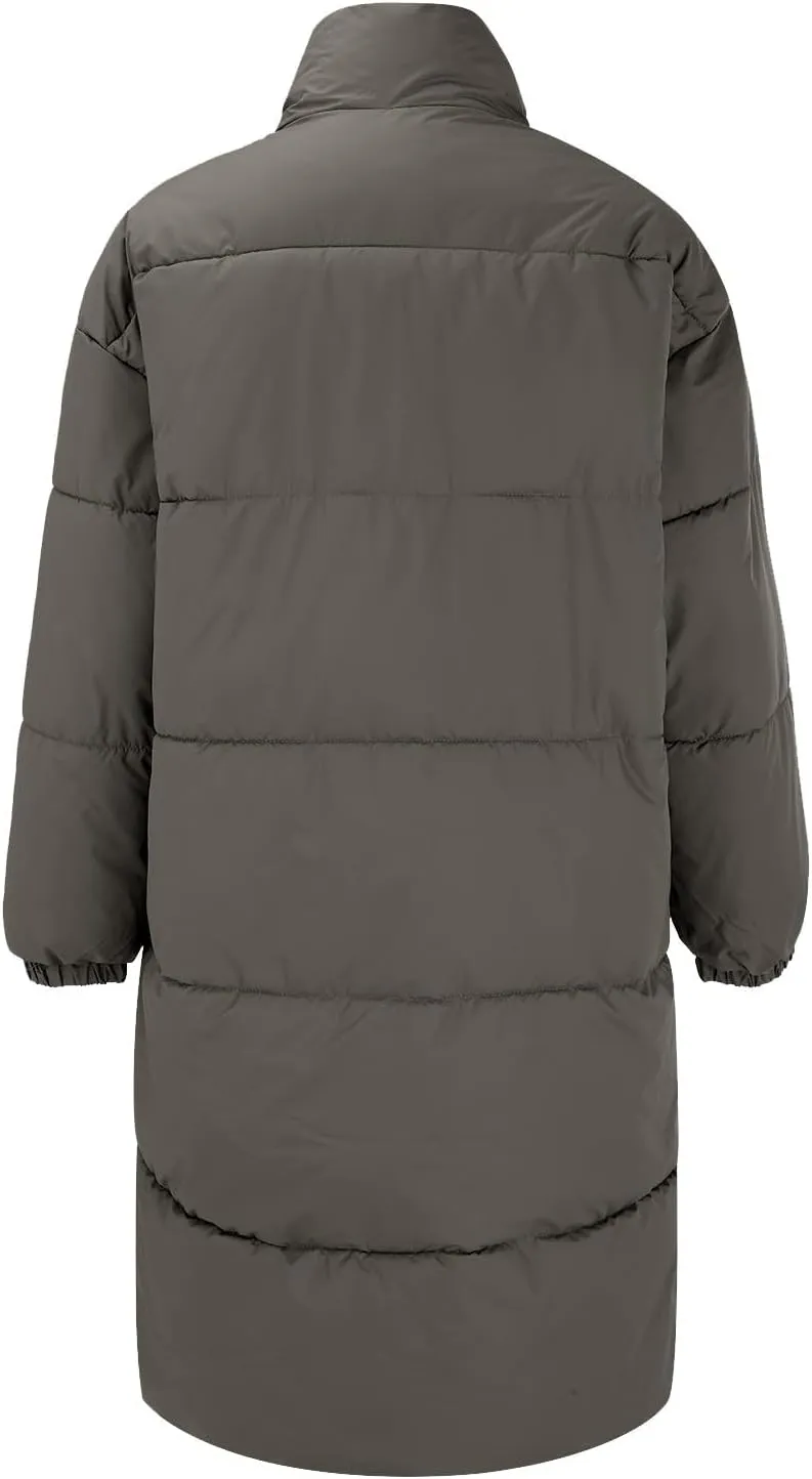 Women's Winter Thickened Down Jackets Long Quilted Puffer Warm Coats Loose Casual Trendy Outerwear