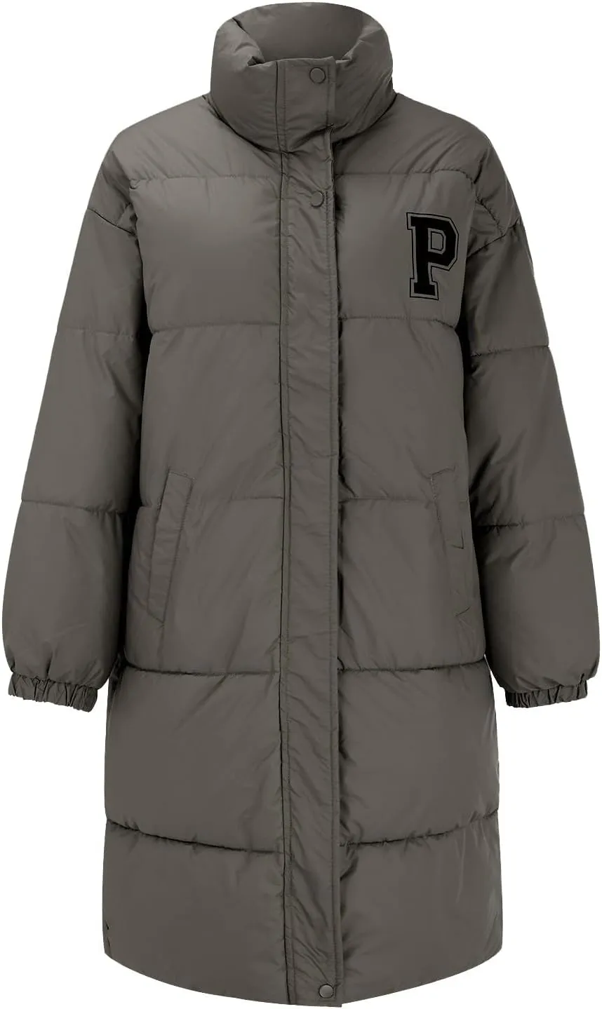 Women's Winter Thickened Down Jackets Long Quilted Puffer Warm Coats Loose Casual Trendy Outerwear
