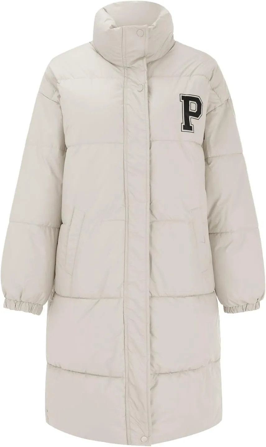 Women's Winter Thickened Down Jackets Long Quilted Puffer Warm Coats Loose Casual Trendy Outerwear