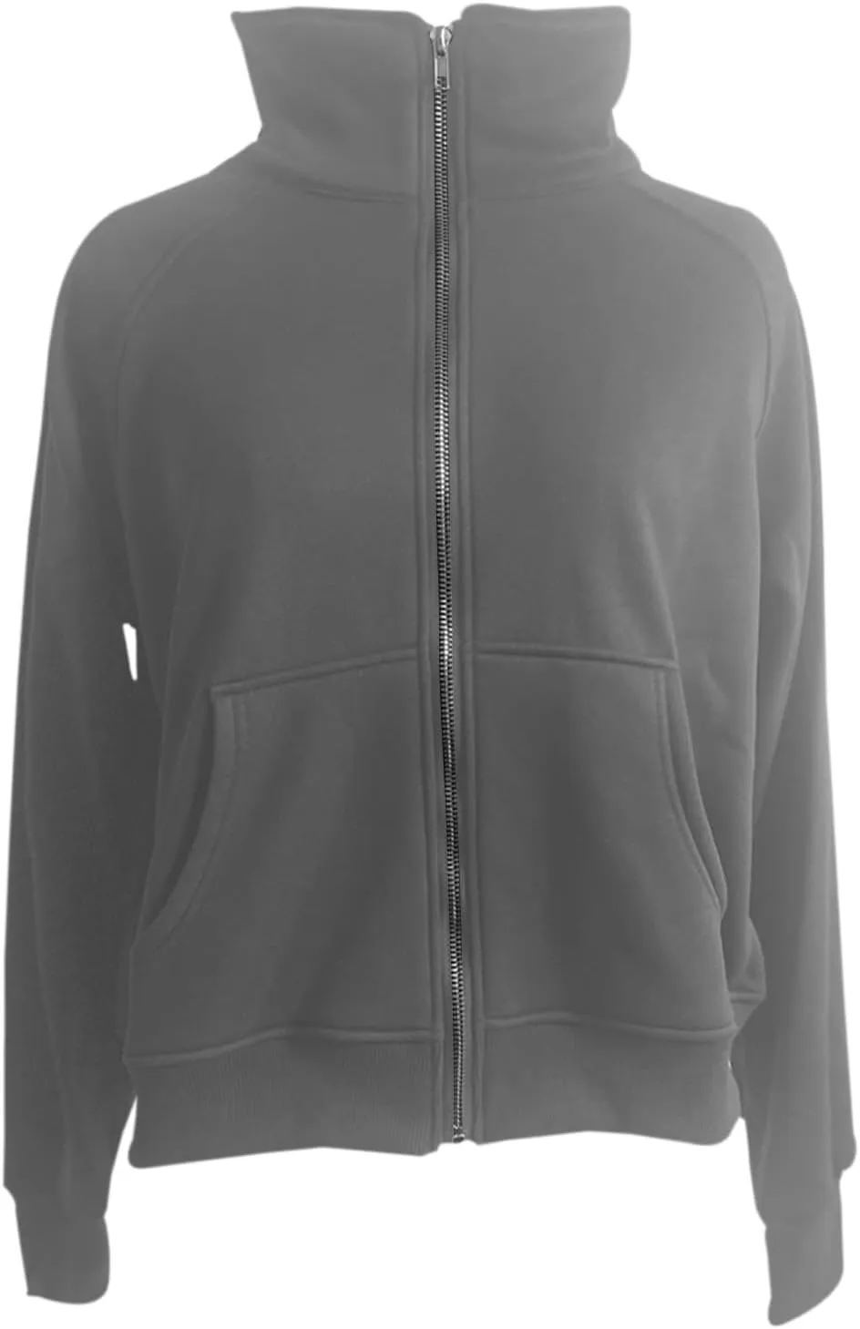 Womens Zip Up Hoodies 2024 Fleece Jacket Oversized Cropped Sweatshirt Casual Solid Fall Winter Clothes with Thumb Hole