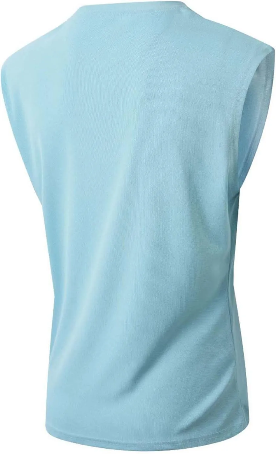 Workout Tank Tops for Men Sleeveless Round Neck Loose Comfy Training Shirts Casual Solid Flowy Hem Athletic Tops