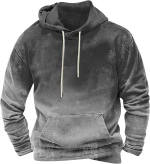 Ymosrh Men's Sweatshirt Casual Letter Printed Hoodies Pullover Long Sleeve Hooded Sweatshirts Graphic Hoodies, M-4XL