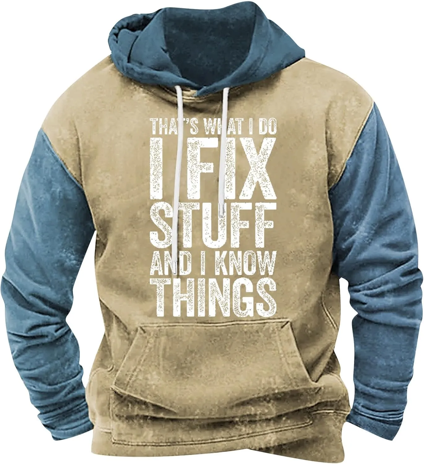 Ymosrh Men's Sweatshirt Casual Letter Printed Hoodies Pullover Long Sleeve Hooded Sweatshirts Graphic Hoodies, M-4XL