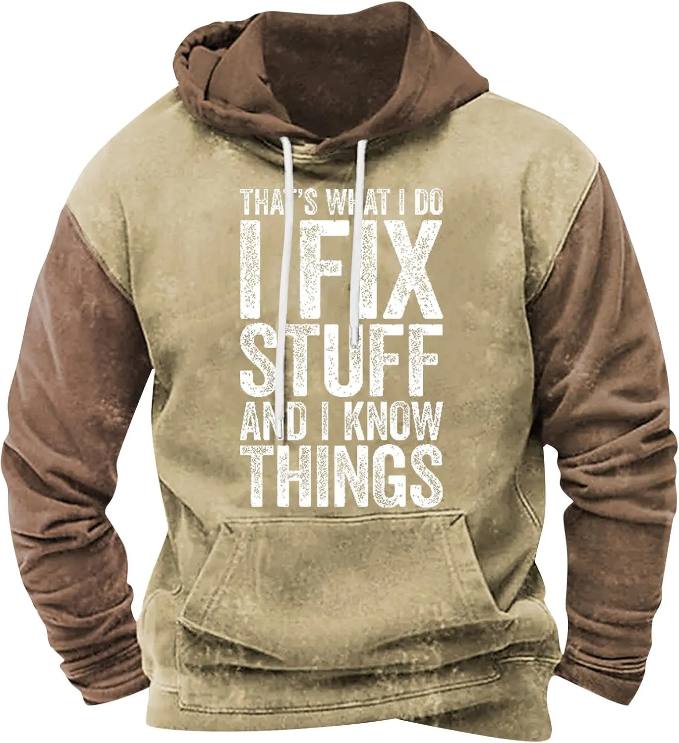 Ymosrh Men's Sweatshirt Casual Letter Printed Hoodies Pullover Long Sleeve Hooded Sweatshirts Graphic Hoodies, M-4XL