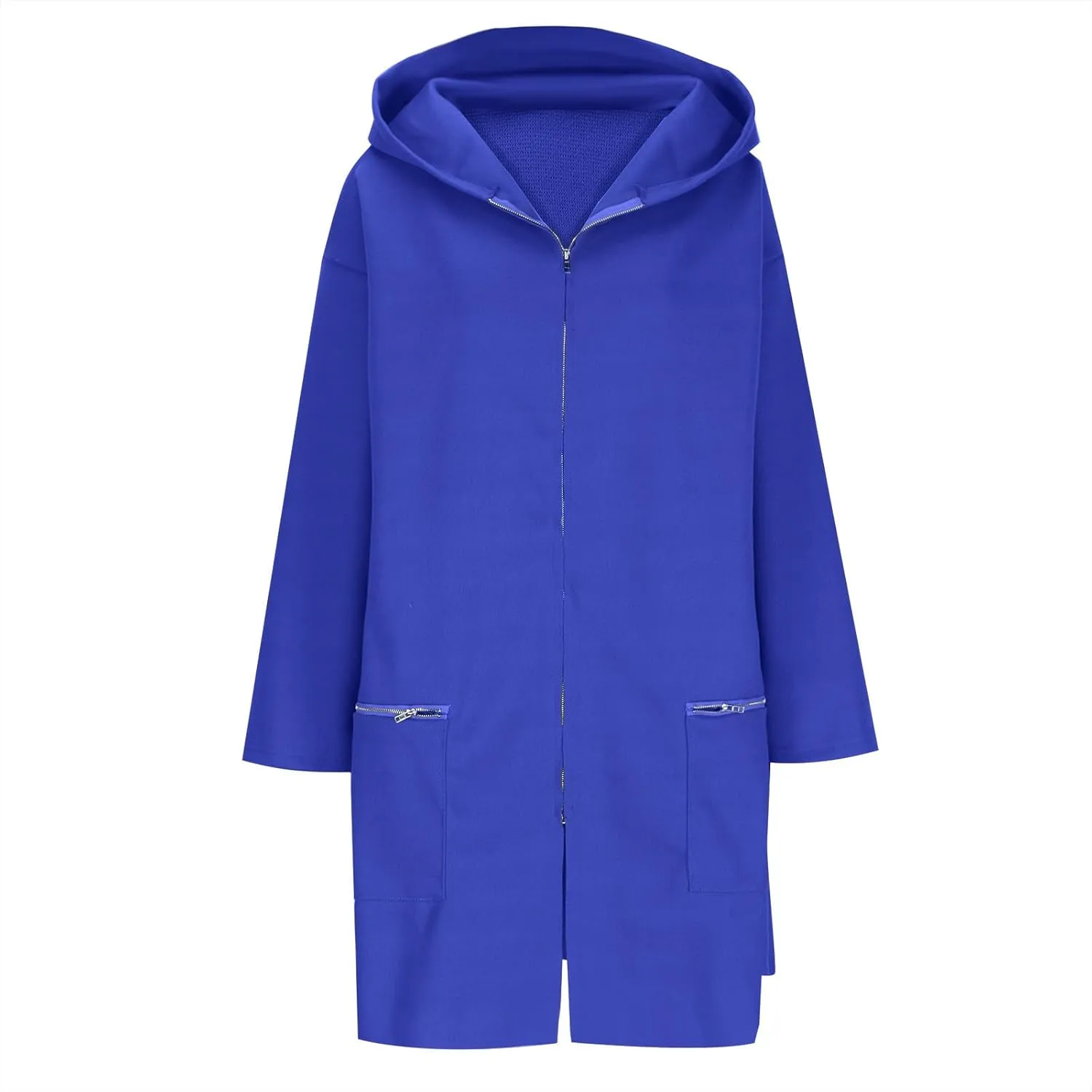 YRAETENM Womens Casual Jackets Single Breasted Notched Lapel Collar Wool Blend Overcoat Lightweight Solid Color Trench Coats