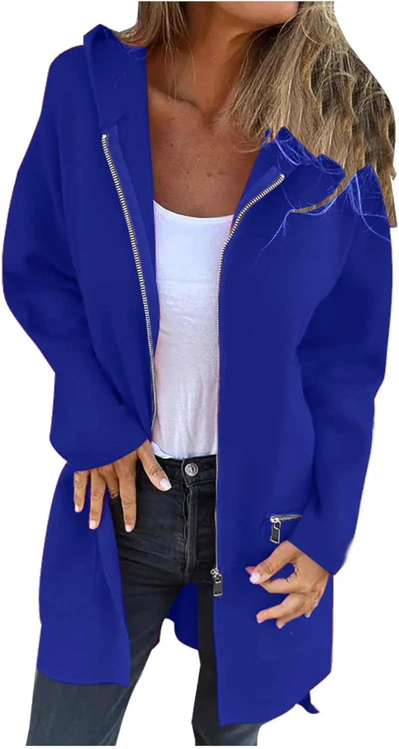 YRAETENM Womens Casual Jackets Single Breasted Notched Lapel Collar Wool Blend Overcoat Lightweight Solid Color Trench Coats
