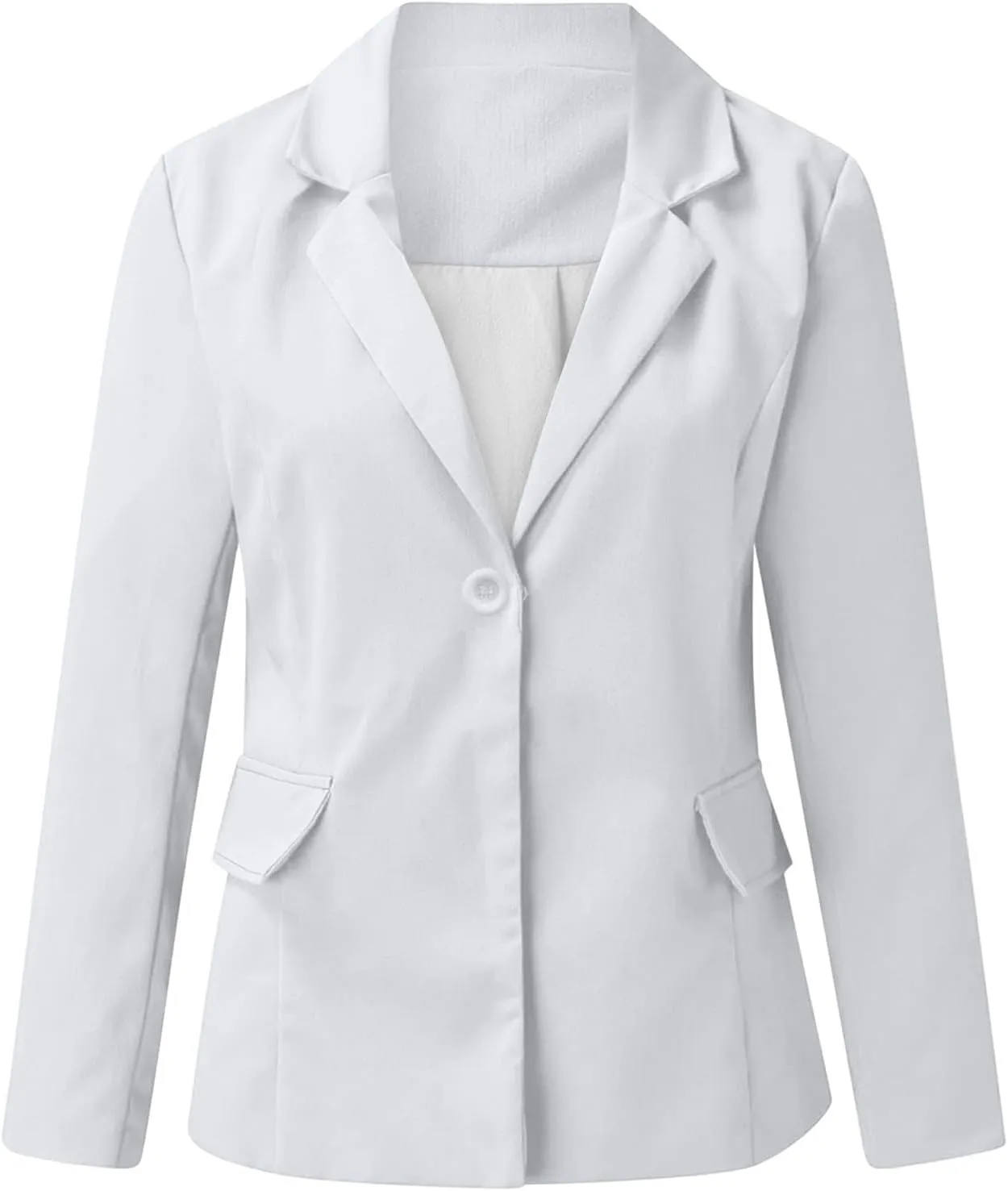 ZEFOTIM Blazer for Women 2024 Casual Oversized Fitted Lapel with Pockets Jacket Long Fashion Trendy Coat