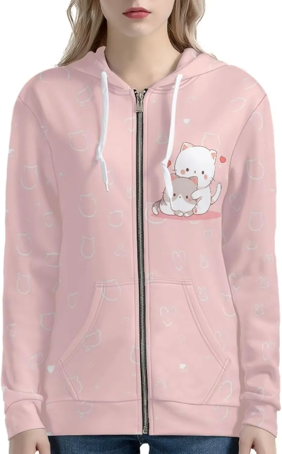 Zip Up Hoodie for Women Jacket