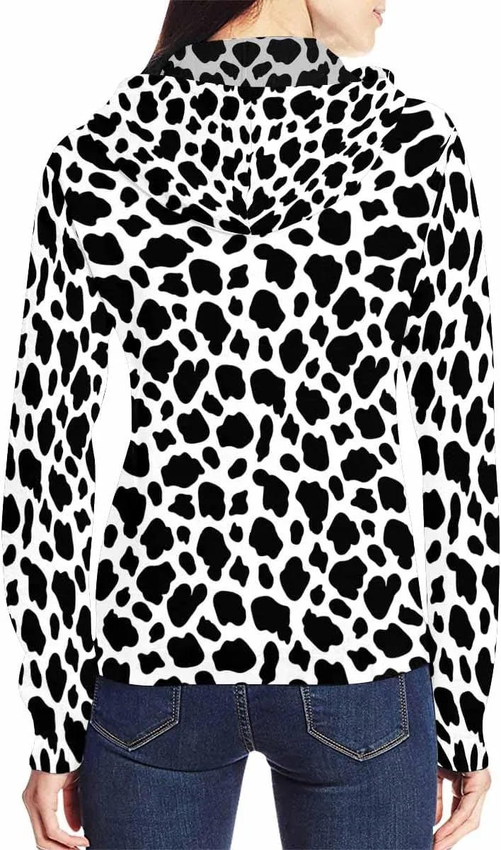 Zip Up Hoodie Women Animal Pattern Women'S Zip Up Hoodie Long Sleeve Hooded Sweatshirts Pockets Jacket Coat