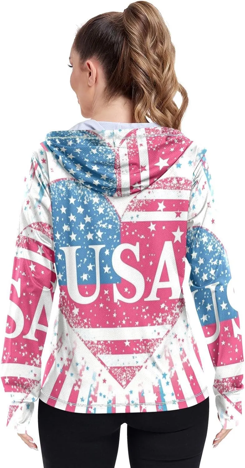 Zip Up Hoodies with Pockets Cool Shirts For Women UPF 50  Protection Zip Up Jacket Hiking Outdoor