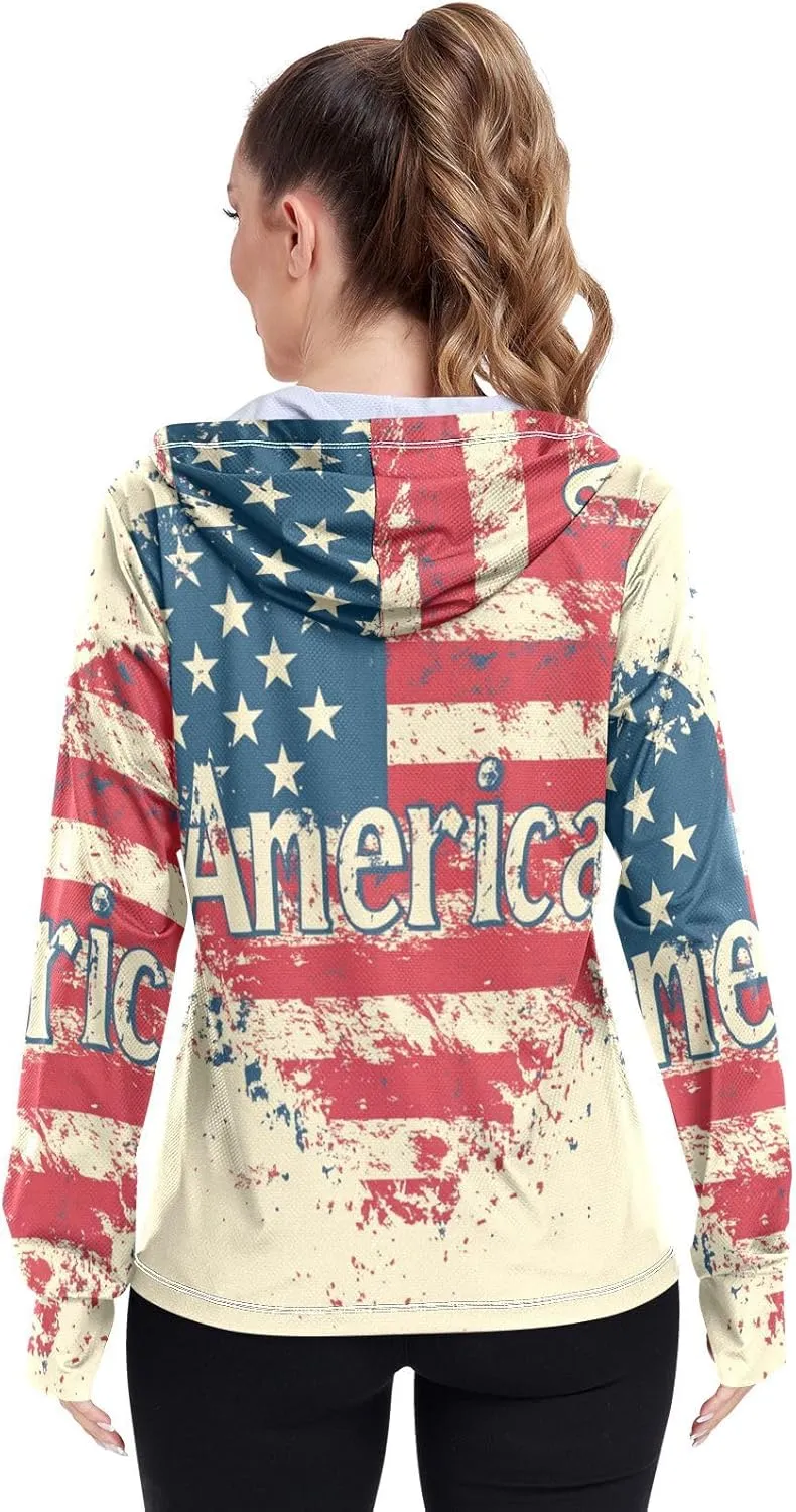 Zip Up Hoodies with Pockets Cool Shirts For Women UPF 50  Protection Zip Up Jacket Hiking Outdoor