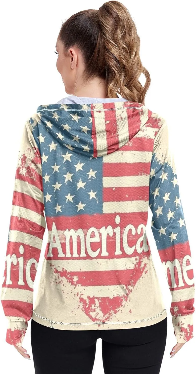 Zip Up Hoodies with Pockets Cool Shirts For Women UPF 50  Protection Zip Up Jacket Hiking Outdoor