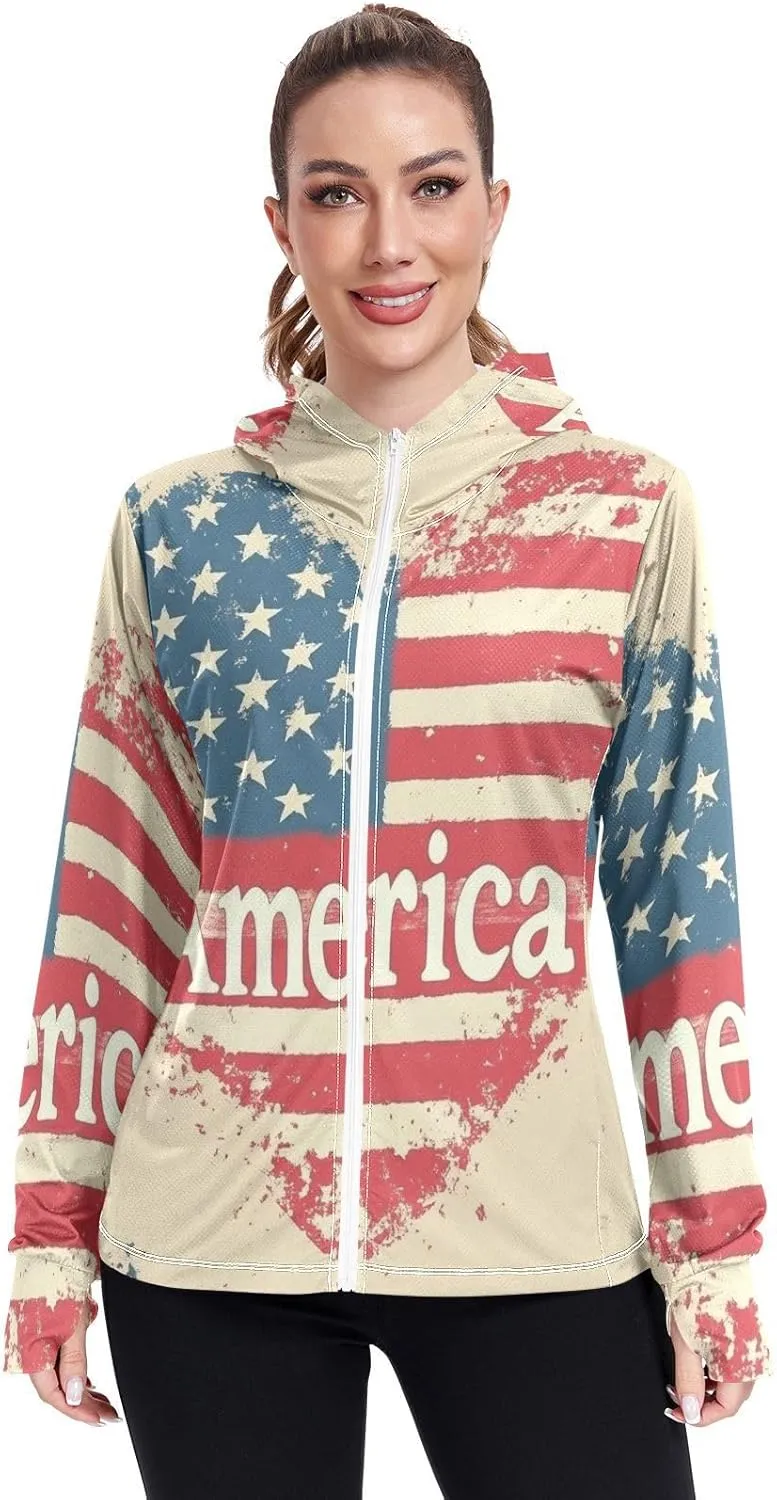 Zip Up Hoodies with Pockets Cool Shirts For Women UPF 50  Protection Zip Up Jacket Hiking Outdoor