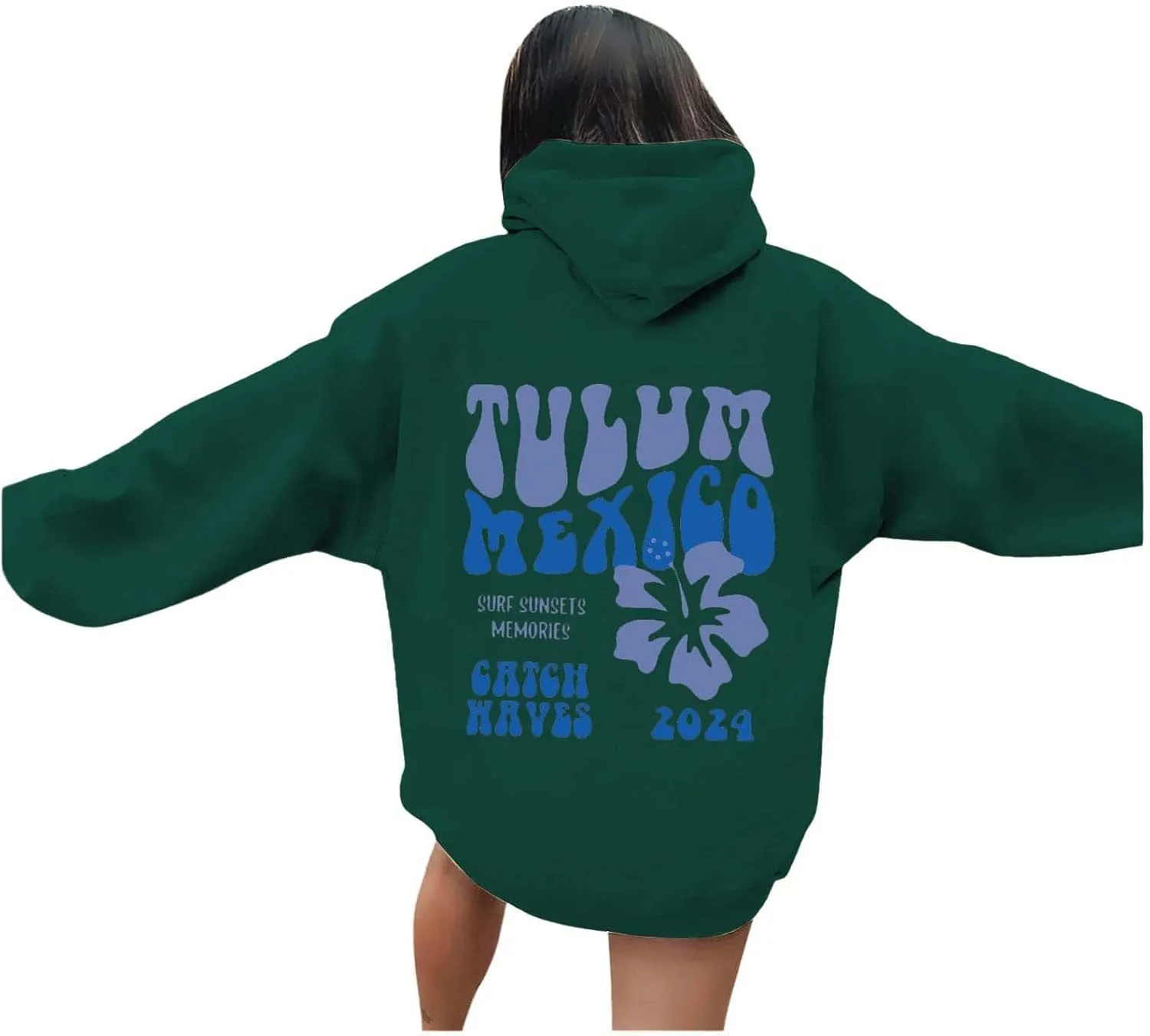 ZYXTIM Women's Y2K Sweatshirts Oversize Funny Printed Letter Graphic Preppy Hoodies Plus Size Casual Workout Party Shirts